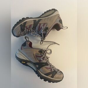 Merrell Siren Sport Women's Hiking Shoes Size 6 Gray/Burgundy Vibram Sole